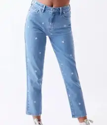 PacSun Daisy Embroidered Mom Jeans