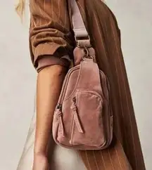 Free People Hudson Sling Bag Maeve Crossbody Purse Suede Leather