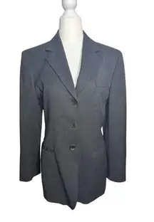 Max Mara 3-Button Gray Wool Blend Lined Suit Jacket Blazer US 6 FR 38 Women's‎