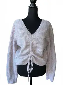 Willow & Wind🦎multicolor scrunch adjustable v-neck sweater🌵