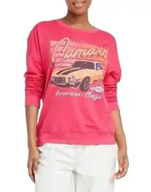 NWT GM General Motors Camaro Graphic Crewneck Pink Sweater MEDIUM