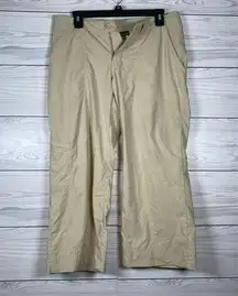 PATAGONIA‎ hiking outdoor Quick-Dry Cropped wide leg trail Pants Tan 4