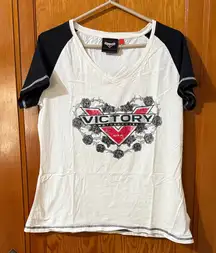 Victory  Motorcycle Black and White Graphic Tee