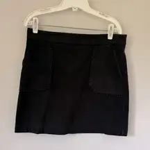 Loft Black Denim Jean Skirt 8