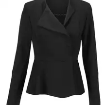 Cabi Agency Peplum Jacket 6 Style 3549 Blazer Suit Ponte Knit‎ Coat Lined Black