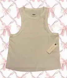 White High Neck Ribbed Tank top - Anthropologie (with tag)