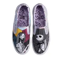 NWT ORIGINAL WomenDisney Nightmare Low Top Slip-On Sneakers, Size: 71/2