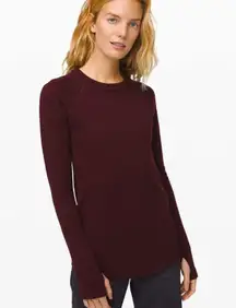 Lululemon Luxe Toga Pilates Old Money Sit In Lotus Sweater - Garnet 100% Merino