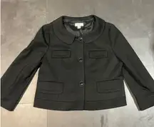 LOFT Black Military-Style Jacket‎ with Decorative Pockets Women's B-225