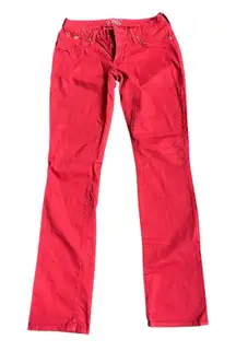 Robin's Jean Vibrant Red Straight Leg Jeans Size 31 Y2k low rise