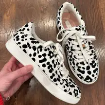 Topshop Black and White Leopard Print Sneakers