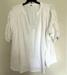 Free people white blouse sz L