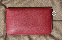 Bvlgari long zip wallet maroon