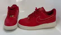 Nike AF1 '07 Low Red Gold Sneakers Women's Sz 9 A02132-602 Trainers