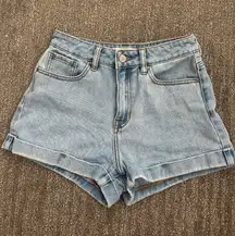 PacSun Light Wash Shorts Mom High-Rise