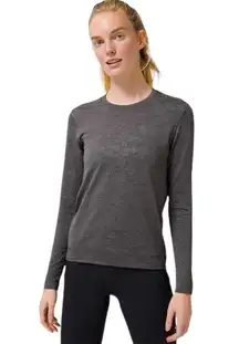 Lululemon Breeze By Long Sleeve Polar Spots Lunar Rock / Graphite Grey Size 10