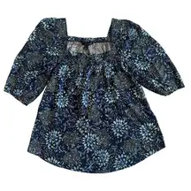 Harve Benard Floral Print Shirt Top Blouse Flowy Size Small Women's NWT