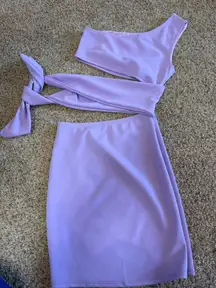 Blue Blush Purple Tie Side dress