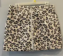 Leopard Print Women’s mini Skirt wild honey large like new