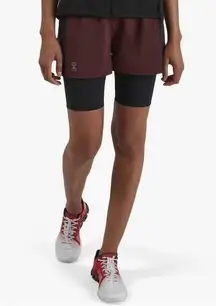 NWOT On Cloud On Running Active Shorts Mulberry Black
