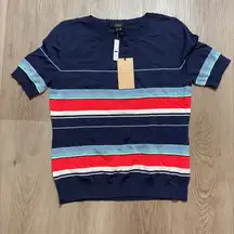 Halogen Multicolor Striped‎ Shirt Size Medium NWT