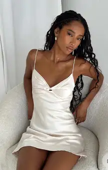 Champagne satin Princess Polly Mini Dress