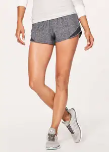 LULULEMON Hotty Hot Lined Active Short II 2.5" Heather Lux Multi Gray/Black Sz 4