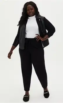 TORRID SLIM TAPER‎ STUDIO LUXE PONTE HIGH-RISE TIE-FRONT PANT