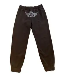 Edikted  - Angie Rhinestone Sweatpants in Black