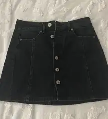 black  jean skirt
