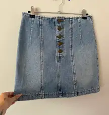 High Waisted Denim Jean Skirt