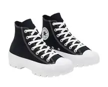 Converse Lugged Chuck Taylor All Star Sneakers High Top Platform Black White 7