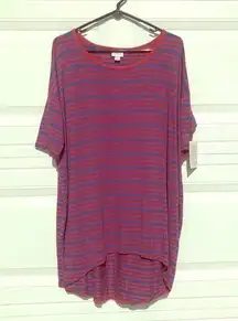 LuLaRoe NWT  Red & Dark Blue Shirt