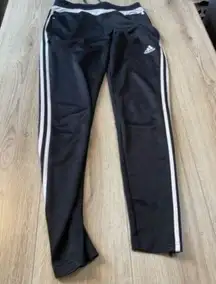 Adidas black white track pants sweatpants