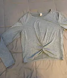 Cropped Long Sleeve Top