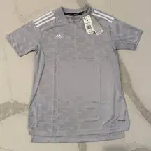 Adidas NWT Condivo Women's Small Soccer Jersey Gray Printed Primeblue Recycled