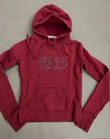 Hollister  Dark Coral Pink Pullover Hoodie, Junior Size Large