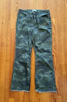 Tinsel Cropped Camouflage Jeans