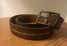 AEO American Eagle Outfitters Brown Genuine Leather Belt Studded - Medium