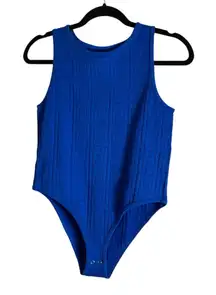 FCT Basic Woman’s Blue Sleeveless Bodysuit Size X-Large