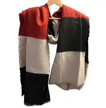 Scarf / Wrap - Black, Red, White - Size M - Accessories