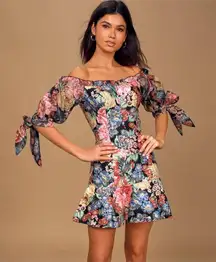 KEEPSAKE The Label Black Hydrangea
Runaway Off The Shoulder Mini
Dress Sz M (6)