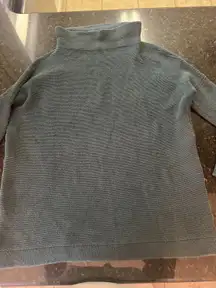 Free People Women's Chunky Ribbed Sweater Sz XS Mock Neck Oversized Boho Tunic