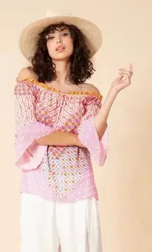 Hale bob Cathalina Blouse Viscose Off the Shoulder Medium Boho Festival Coastal