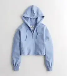 Hollister crop half zip hoodie