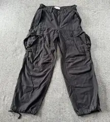 Aritzia TNA Supply Cargo Pants in Black Womens Size 6 Utility Cotton Baggy Y2K