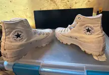 White Platform Converse