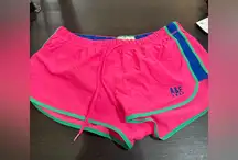Abercrombie & Fitch Pink and Blue Athletic Shorts