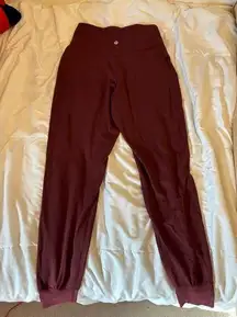 Maroon lululemon size 6 align joggers