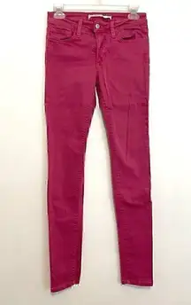 JOE'S JEANS JOES JEANS the Skinny Solid Magenta Pink Lyocell Cotton Jeans W26 26